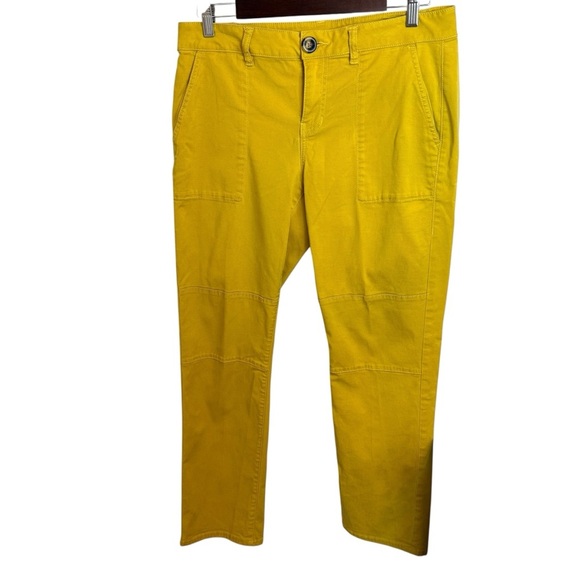 CAbi | Yellow Straight Leg Utility Women's Pants | #5869 | Sz 8 - Picture 2 of 10